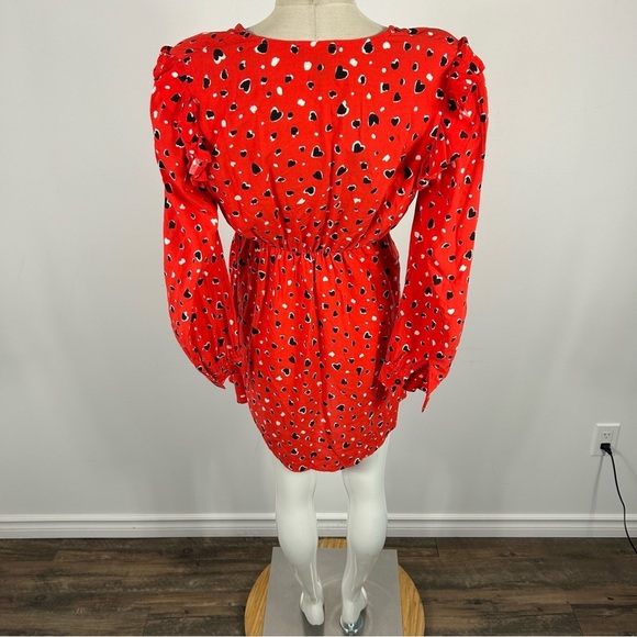 ❤️ NEW LOOK Red Leopard Print Wrap Dress 4 - Picture 4 of 13